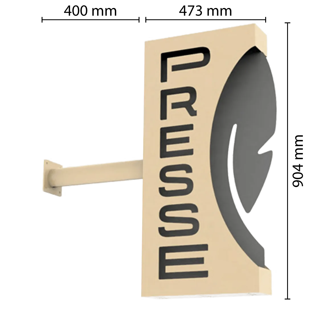 enseigne presse monument historique taille standard